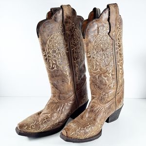 Laredo Jasmine Cowgirl Boots Flower Embroidery
